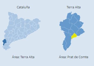 prat de compte terra alta mapa catalunya