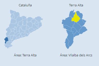vilalba dels arcs terra alta mapa catalunya